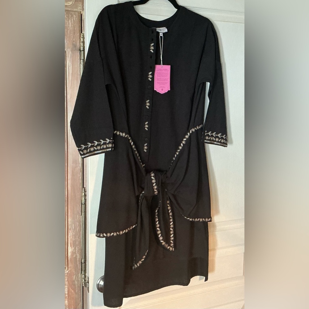 ‼️NWT Omika Black Embroidered Tunic Dress